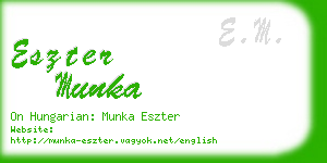 eszter munka business card